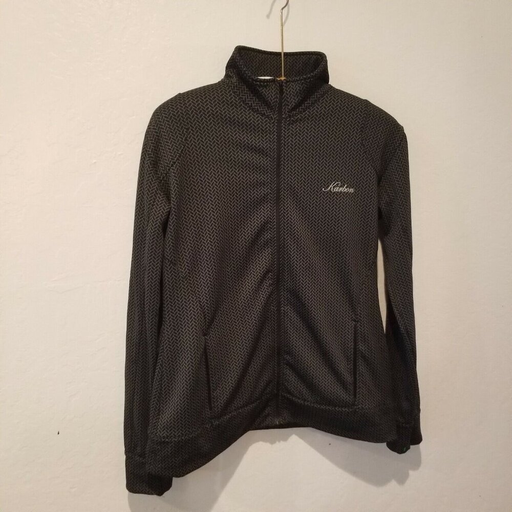 Karbon Women's K-Wick Thermic Full-Zip Jacket Gray Black Print Lightweight Large